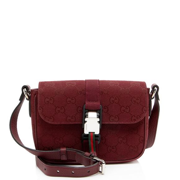 Gucci Handbags - Gucci GG Canvas Web Buckle Mini Crossbody